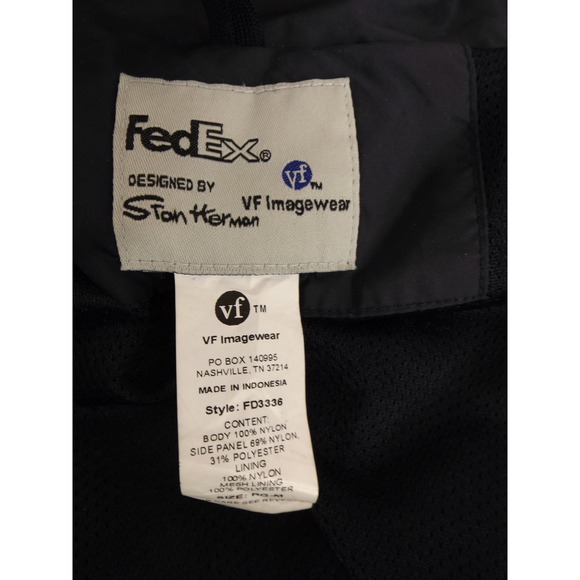 FedEx Stan Herman VF Imagewear Reflective Rain Coat Hooded Size MED - REG - Picture 10 of 16